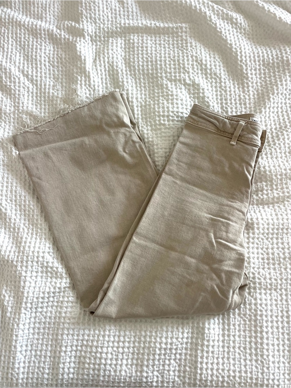 Zara The Marine Straight Jeans in Sand